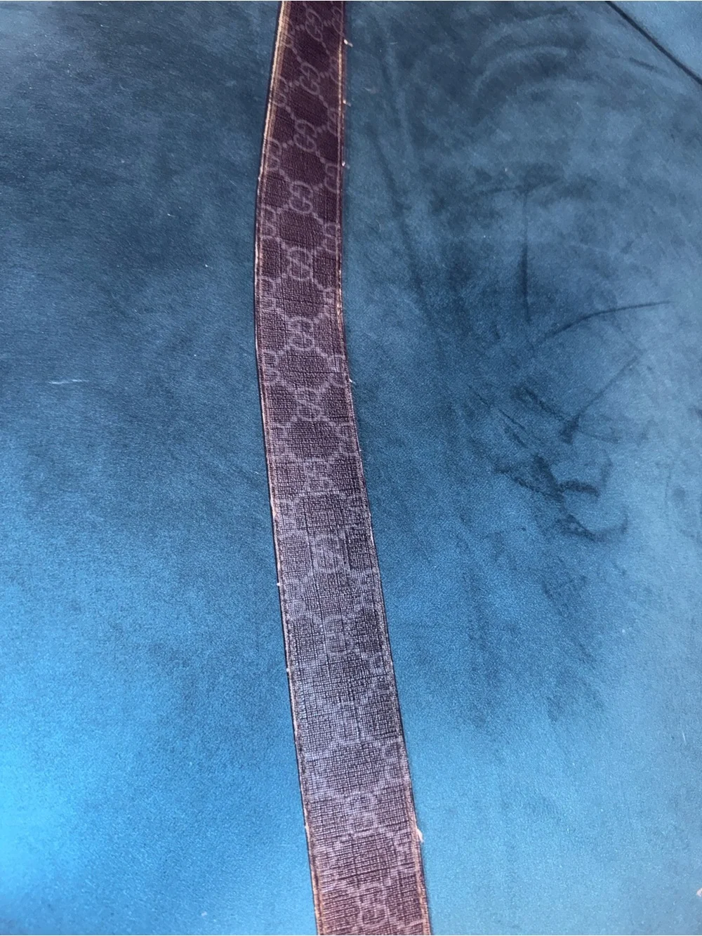 Gucci Interlocking G GG Supreme Canvas Belt Black Leather Size 95/38